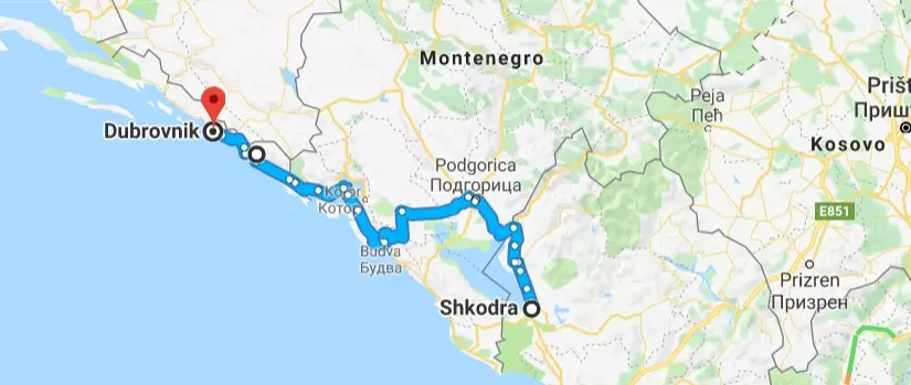 11.05.2018 - Shkodra (AL) -> Dubrovnik (HR) 