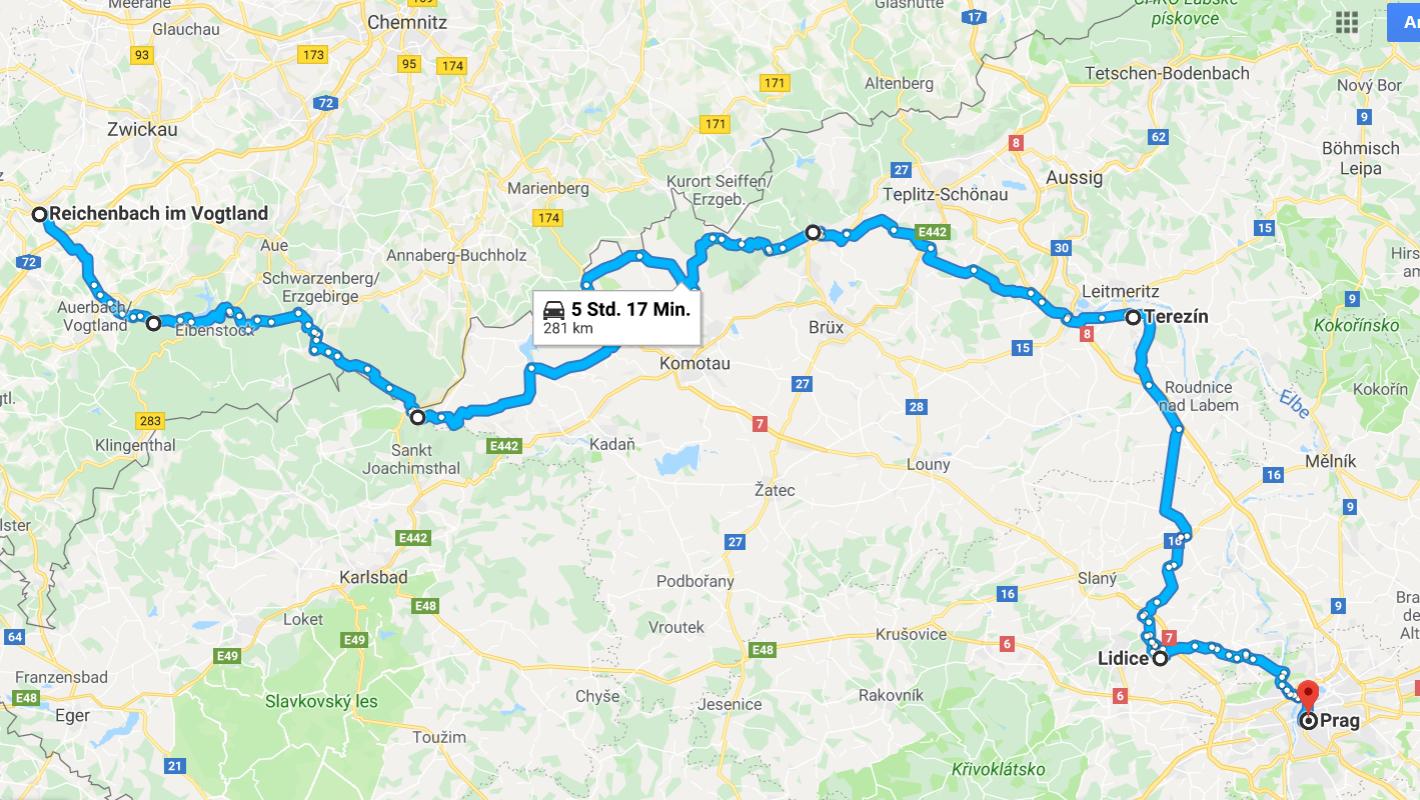 30.05.2019 – Tag 2: Von Reichenbach (D) nach Prag (CZ)